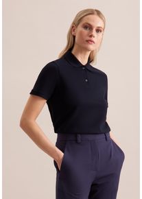 Seidensticker Damen Poloshirt "Schwarze Rose", blau, Gr. M, unifarben, 100% Baumwolle, Shirts, Kurzarm Kragen Uni
