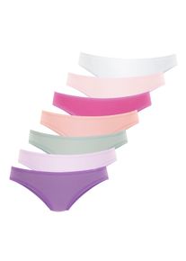 Vivance Damen Brasilslip, Gr. 32, bunt, Single Jersey, Obermaterial: 95% Baumwolle, 5% Elasthan. Spitze: 80% Polyamid, 20% Elasthan, unifarben,