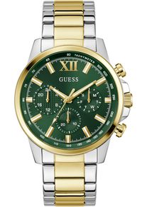 Guess Herren Multifunktionsuhr "WALKER", silber, Armbanduhren, Quarzuhr, Armbanduhr, Herrenuhr, Datum, Wochentag, Edelstahlarmband