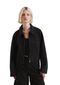Marc O'Polo Damen Jeansjacke "aus Organic-Cotton-Lyocell-Modal-Mix", schwarz, casual, Gr. XL, MARC O'POLO DENIM, unifarben, Obermaterial: 50% Baumwolle, 40%