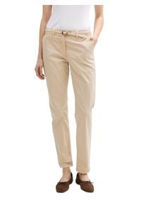 Tom Tailor Damen Chinohose, beige, casual, Gr. 46, unifarben, Obermaterial: 86% Baumwolle, 10% Polyester, 4% Elasthan. Futter: 100% Baumwolle, Hosen,
