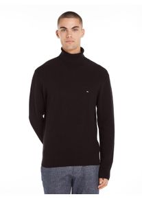 Tommy Hilfiger Herren Rollkragenpullover "STRUCTURE ROLL NECK", schwarz, casual, Gr. XL, Strick, Obermaterial: 100% Baumwolle, Pullover