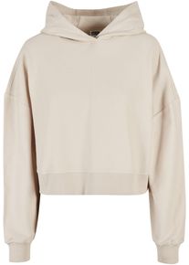 Urban Classics Damen Kapuzenpullover "Urban Classics Damen Ladies Oversized Short Rib Hoody", beige, casual, Gr. XXXL, unifarben, 100% Baumwolle,