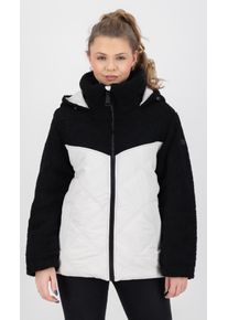 LPO Damen Steppjacke "XAVIA WMN", weiß, casual, Gr. 36, 100% Polyester, Jacken, hochgeschlossener Kragen mit Sherpa-Fleece