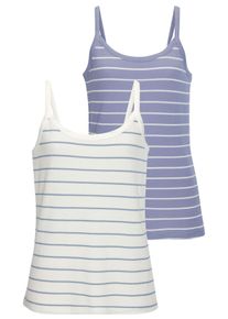 Vivance Damen Trägertop "mit modischer Streifenstruktur", blau, casual, Gr. 36, gestreift, Strick, Obermaterial: 42% Baumwolle, 42% Viskose, 12%
