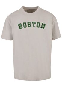 Merchcode Herren T-Shirt "Merchcode Herren Boston Heavy Oversize Tee-BY102", grau, casual, Gr. XL, bedruckt, 100% Baumwolle, Shirts