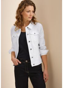 Cecil Damen Jeansjacke, weiß, casual, Gr. XXL, unifarben, Web, 98% Baumwolle, 2% Elasthan, Jacken, im soften Baumwoll-Mix