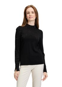 Betty Barclay Damen Strickpullover "Betty Barclay Feinstrickpullover mit Strass", schwarz, feminin, Gr. 46, Strick, Obermaterial: 72% Viskose, 28%