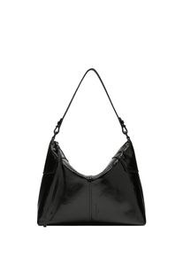 Damen Hobo "Hobo M MILA LACK DISTRESSED", Liebeskind Berlin, schwarz, Leder, Taschen