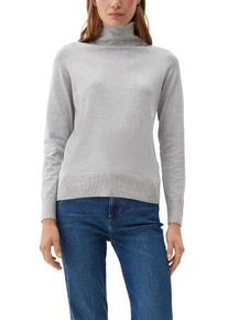 s.Oliver Damen Rollkragenpullover, grau, Basic, Gr. 36, Feinstrick, Obermaterial: 72% Viskose, 28% Polyester, Pullover