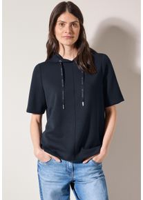 Cecil Damen Sweatshirt, blau, casual, Gr. M, unifarben, Sweatware, 46% Modal, 46% Polyester, 8% Elasthan, Sweatshirts, aus softem Materialmix