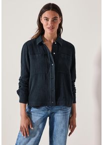 Cecil Damen Blouson, blau, casual, Gr. XXL, unifarben, Web, 100% Baumwolle, Jacken, aus reiner Baumwolle