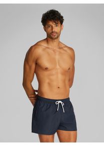 Herren Badeshorts "SHORT DRAWSTRING", blau, casual, Gr. L, Calvin Klein Swimwear, unifarben, Polyester, Badehosen, mit Logo