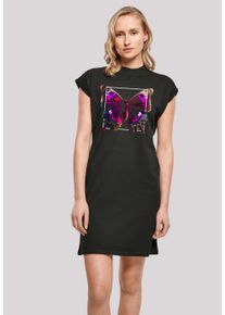 F4NT4STIC Damen Shirtkleid "Pink", schwarz, casual, Gr. M, Obermaterial: 100% Baumwolle, Kleider, Print