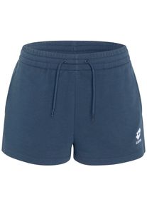 Lotto Damen Sweatshorts, blau, sportlich, Gr. XS, unifarben, 80% Baumwolle, 20% Polyester, Hosen, - mit praktischem Kordelzug