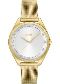 BOSS Damen Quarzuhr "SAYA", gold, Armbanduhren, Damenuhr, Armbanduhr, Glaskristalle, Edelstahlarmband