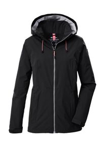 Killtec Damen Outdoorjacke "Damen Regenjacke OOKS 1", schwarz, sportlich, Gr. 40, Oberstoff: 100% Polyester, Futter: 100% Polyester (recycelt),