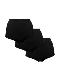 MY BASIC Damen Slip, Gr. L, schwarz, Obermaterial: 95% Baumwolle, 5% Elasthan, unifarben, Unterhosen, Full brief cotton