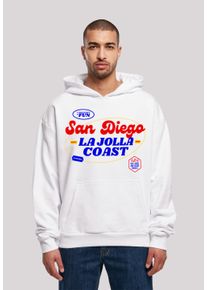 F4NT4STIC Herren Kapuzenpullover "San Diego OVERSIZE HOODIE", weiß, casual, Gr. S, Obermaterial: 100% Baumwolle, Pullover, Print