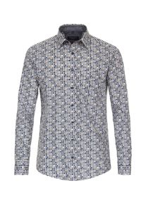 Casamoda Herren Langarmhemd "Casamoda Freizeithemd Print", blau, Gr. XXL, bedruckt, 100% Baumwolle, Hemden