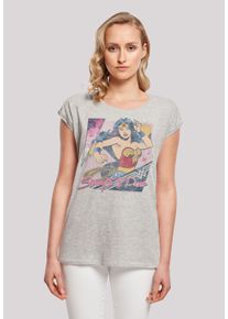 F4NT4STIC Damen T-Shirt "DC Comics Wonder Woman Strength & Power", grau, casual, Gr. L, Obermaterial: 100% Baumwolle, Shirts, Print