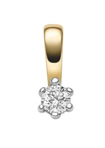 Adelia´s ADELIA ́S Damen Ketten-Anhänger "Damen 585 Gold Anhänger mit Diamant Brillant Ø 3,6 mm", 0,1 ct VVS = sehr sehr kleine Einschlüsse, Gelbgold