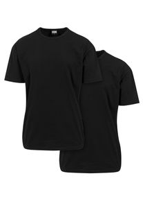 Urban Classics Herren T-Shirt "Urban Classics Herren Oversized Tee 2-Pack", schwarz, casual, Gr. S, unifarben, 100% Baumwolle, Shirts