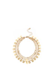 Lascana Damen Fußkette mit Anhänger "Boho Layer Look", gold, modisch, glänzend, Metall, Fußkettchen, Mehrreihige Fußkette, Fußketten Set, Fußkettchen