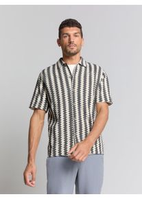 NO EXCESS Herren Langarmhemd "NO EXCESS Jacquard-Hemd", beige, casual, Gr. XXL, 60% Baumwille, 40% Polyester, Hemden