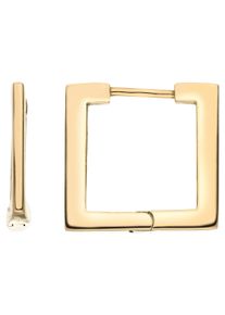 Jobo Damen Paar Creolen "Quadrat", Edelstahl, gold, Edelstahl, Ohrringe, Edelstahl goldfarben 18 mm