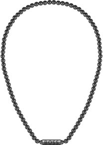 BOSS Herren Edelstahlkette "SPHERE, 1580656, 1580657", Edelstahl, L: 51cm B: 6mm, schwarz, Edelstahl, B:6mm, Halsketten
