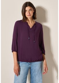 Cecil Damen Langarmbluse, lila, casual, Gr. XL, unifarben, Stoff, 100% Viskose, Blusen, mit 3/4 Ärmeln