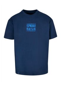 Merchcode Herren T-Shirt "Merchcode Herren Spring Break 2 Heavy Oversized Tee", blau, casual, Gr. L, bedruckt, 100% Baumwolle, Shirts