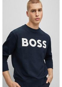BOSS Orange Herren Sweatshirt "WeBasicCrew", blau, modisch, Gr. 5XL, unifarben, Sweatware, Obermaterial: 100% Baumwolle, Sweatshirts, mit