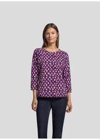Rabe Damen Print-Shirt "T-Shirt", blau, feminin, Gr. 44, gemustert, 92%Baumwolle 8%Elastan, Shirts