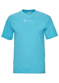 Karl Kani Herren T-Shirt "Karl Kani Herren KM-TE011-090-19KK Small Signature Essential Tee", blau, casual, Gr. S, unifarben, 100% Baumwolle, Shirts