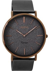 Oozoo Damen Quarzuhr, grau, Armbanduhren, Armbanduhr, Damenuhr, Herrenuhr, Edelstahlarmband