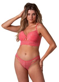 After Eden D-cup & up Damen Hipster "Maite", AFTER EDEN D-CUP & UP, Gr. XL, pink, Mesh, Spitze, Obermaterial: 88% Polyamid, 12% Elasthan, Unterhosen, Mit Spitzen- und