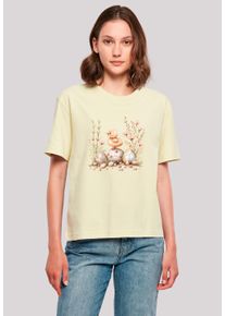 F4NT4STIC Damen T-Shirt "Ostern Küken Ei Blumen", gelb, casual, Gr. XS, Obermaterial: 100% Baumwolle, Shirts, Premium Qualität