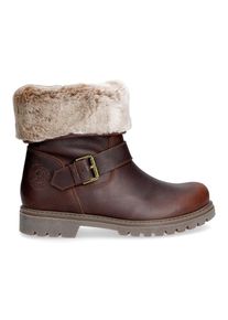 Panama Jack Damen Stiefelette "Singapur", Gr. 42, braun, Nappaleder, modisch, Schuhe, Winterboots, Warmfutter, mit hoch- und umgeschlagenem Schaft