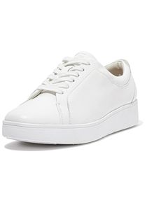 fitflop Damen Sneaker "RALLY", Gr. 39, weiß, Leder, unifarben, sportlich, Schuhe, Schnürschuh, Sommerschuh in schmaler Form