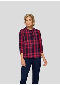 Rabe Damen Print-Shirt "T-Shirt", blau, feminin, Gr. 40, kariert, 70%Polyester 28%Viskose 2%Elastan, Shirts