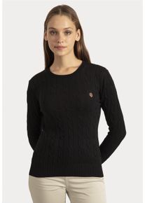 Damen Strickpullover "Igor", schwarz, casual, Gr. XXL, SIR RAYMOND TAILOR, unifarben, 100% Baumwolle, Pullover, im schlichten Design