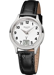 Regent Uhren REGENT Damen Funkuhr, schwarz, Armbanduhren, Quarzuhr, Armbanduhr, Damenuhr