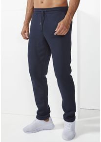 Bruno Banani Herren Sweathose, Gr. S, blau, Piquu00e9, Obermaterial: 65% Polyester, 35% Baumwolle, unifarben, Basic, Hosen, Jogginghose aus schöner