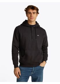 Tommy Jeans Herren Sweatshirt "TJM REG S FLAG HOODIE", schwarz, casual, Gr. XL, unifarben, Sweatware, Obermaterial: 80% Baumwolle, 20% Polyester,