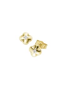 Luigi Merano Damen Paar Ohrstecker "mit Zirkonia, Gold 375", Gelbgold 375, gold, Gelbgold 375, Ohrringe
