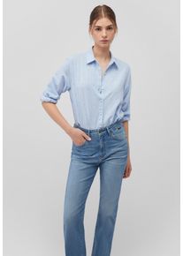 Mavi Damen Hemdbluse "WOVEN SHIRT"ensign blau tiny leaf print, Gr. M, Samtoptik, 100% Baumwolle, Blusen, Print Bluse