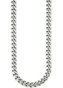 Bruno Banani Damen Edelstahlkette "Schmuck Geschenk Halsschmuck Halskette", Edelstahl, L: 55cm B: 7mm, silber, Edelstahl, B:7mm, Halsketten