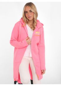 Zwillingsherz Damen Jerseymantel ""Smile Happiness Laugh"", pink, modisch, Gr. SM, Sweatware, Obermaterial: 50% Baumwolle, 50% Polyester, Mäntel, mit